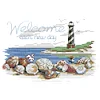 Cross Stitch Embroidery Kit DIY 14CT Stamp Handwork  F548 Shell Lighthouse