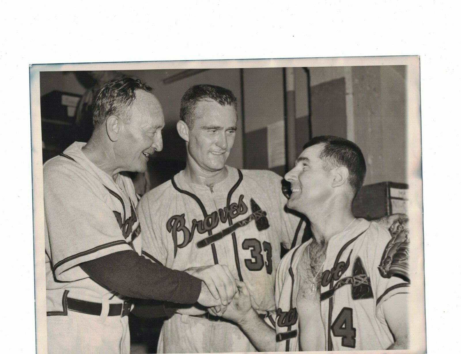 1950's Milwaukee Braves 7x9 Baseball AP Photo Poster painting