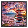 Mount Fuji-11CT Stamped Cross Stitch 45*45cm/17.72*17.72in tapestrymarket