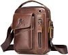 BAIGIO Umh&auml;ngetasche Herren Leder Schultertasche Vintage Crossbody Bag Messenger Herrentasche zum Umh&auml;ngen Ledertasche M&auml;nner Tasche mit Abnehmbarem Gurt f&uuml;r Business Arbeit Reise