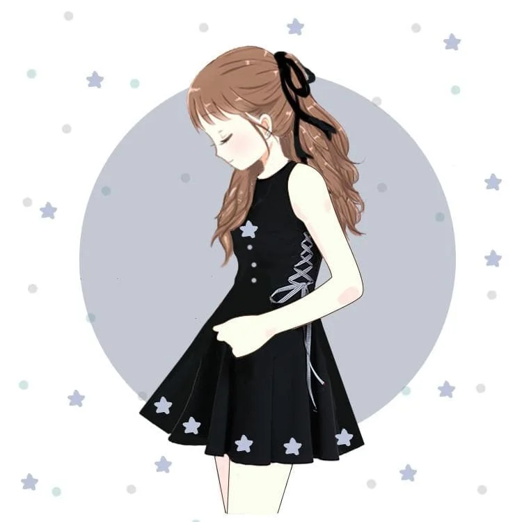 Black Laced Bow Star Dress SP1710093
