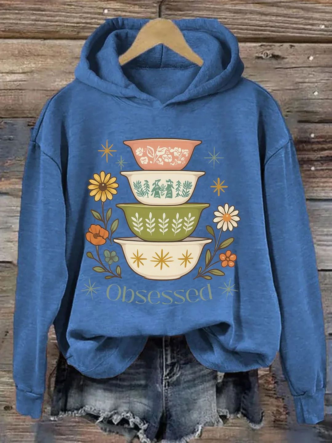 Butterprint Bowls Stacked Hoodie