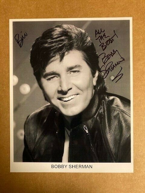 Bobby Sherman Boldly Signed 8x10 Handsome Photo Poster painting with COA