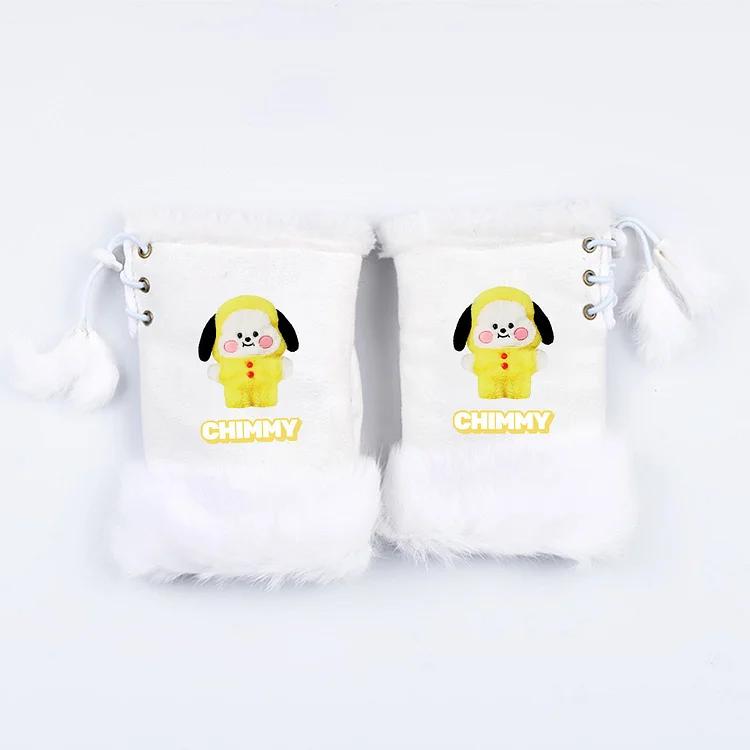 BTS] BT21 Winter Knitted Doll Mitten Touchscreen Gloves - Free Ship w/  Tracking