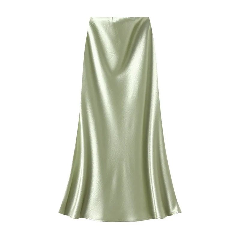 Nigikala Nigikala Temperament Pressure Folded Bare-Faced Fishtail Half-Dress Girl Spring Hanging Thin Bag-Butbice Long Dress 9836