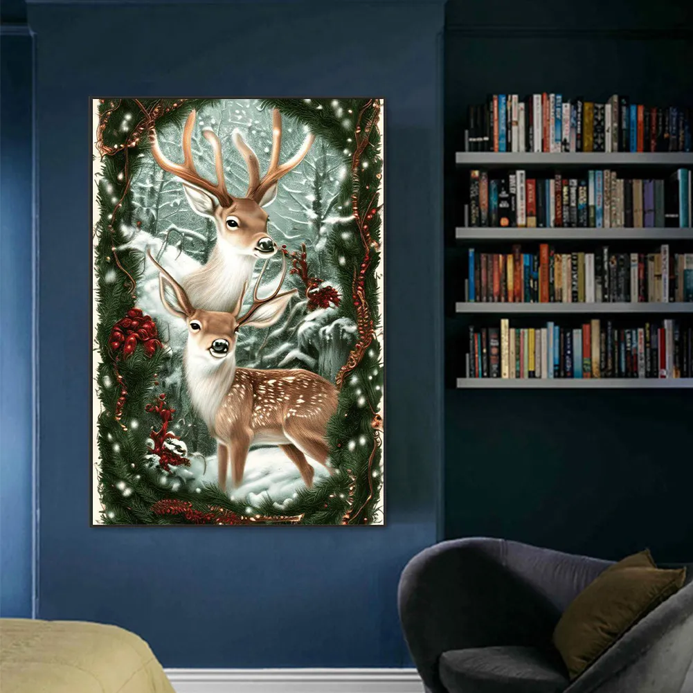Diamond Painting - Full Round Drill - Snow Elk(Canvas|50*70cm)