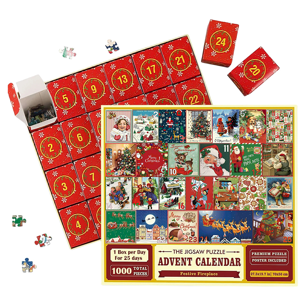 1000pcs 2023 Christmas Jigsaw Puzzles Gifts for Kids Adults (Style A)