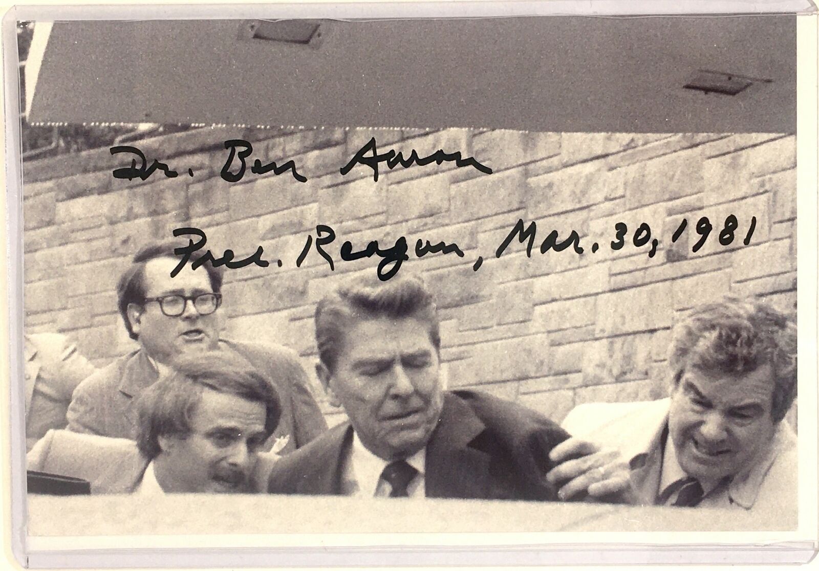 Dr. Benjamin Aaron Signed 4x6 Photo Poster painting Ronald Reagan Assassination Autograph Auto