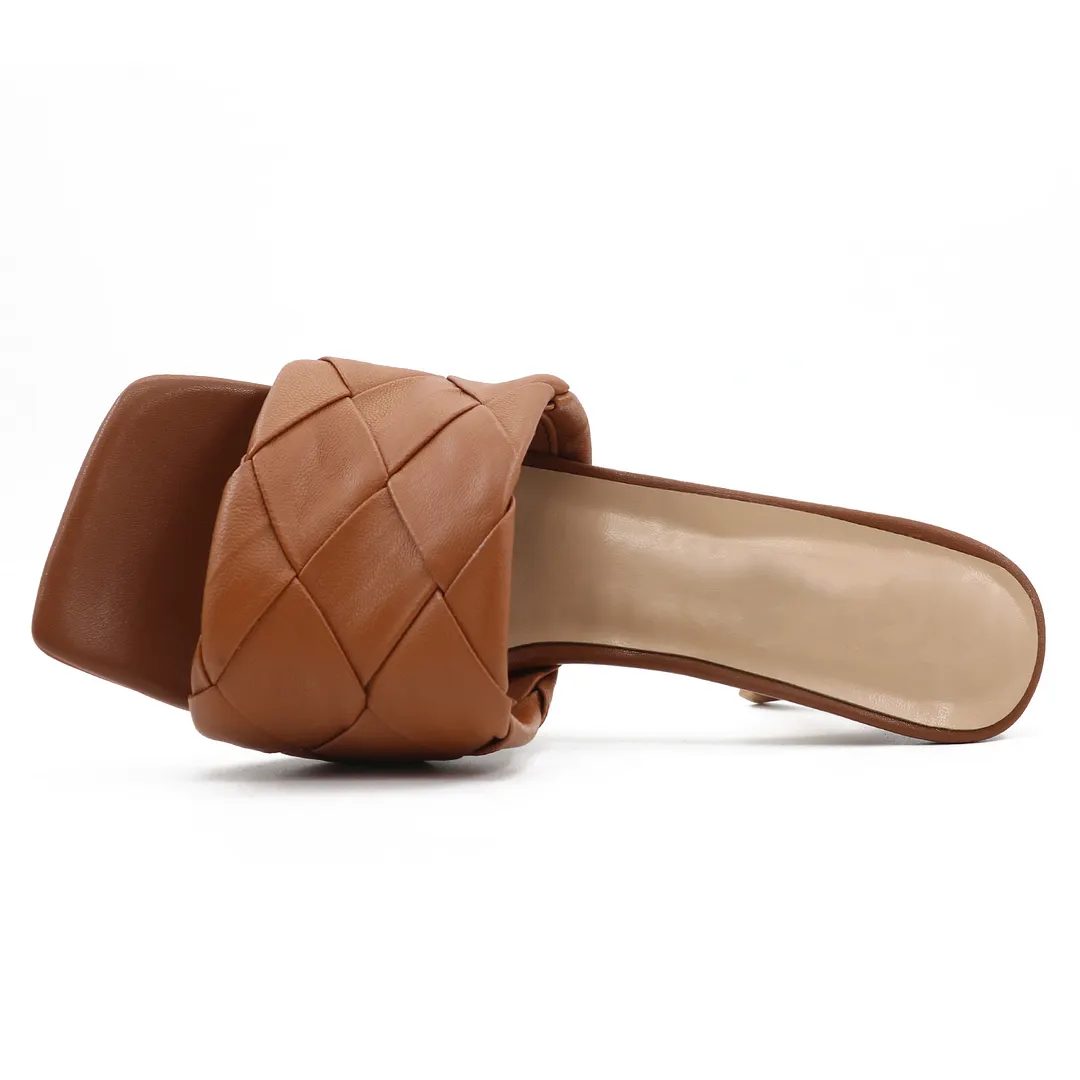 90mm Women's Square Open Toe Sandals Stiletto Heeled Women Sandals-vocosishoes