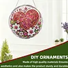 Kit d&rsquo;ornement solaire en diamant c&oelig;ur cramoisi 7,87x7,87 pouces