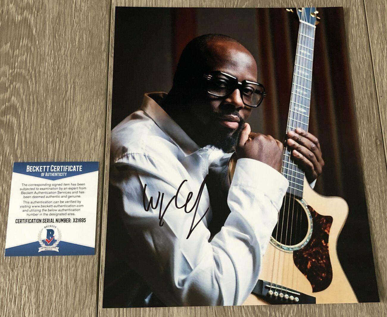 WYCLEF JEAN SIGNED AUTOGRAPH THE FUGEES 8x10 Photo Poster painting C w/PROOF & BECKETT BAS COA