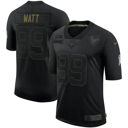 Men's Houston Texans #99 J.J. Watt 2020 Black Salute To Service Limited Stitched Jersey