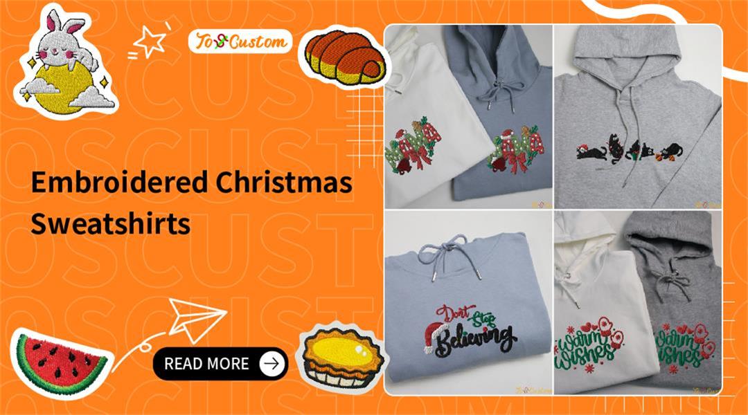 Embroidered Christmas Sweatshirts