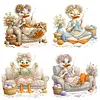 Wool Duck Full 14CT DIY Stamped Cross Stitch Kits 11.81x11.81inch Embroidery Needlepoint Starter Kits Cross Stitch Art and Crafts Kits for Beginners Adults Home Decor