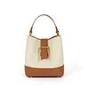 Stylish Dual Colors Leather Women's Bucket Bag
