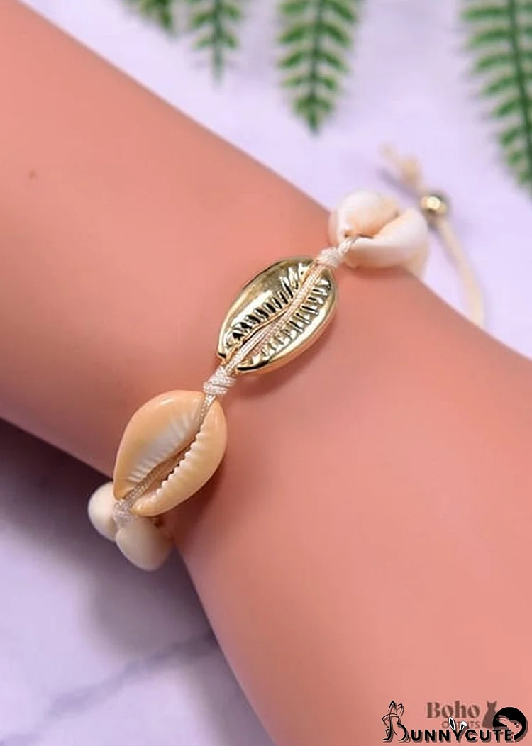 Boho Bracelet, White Puka Shell Bracelet, Sea