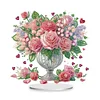 DIY Rose Vase Diamond Painting Single Sided Acrylic Desktop Ornaments