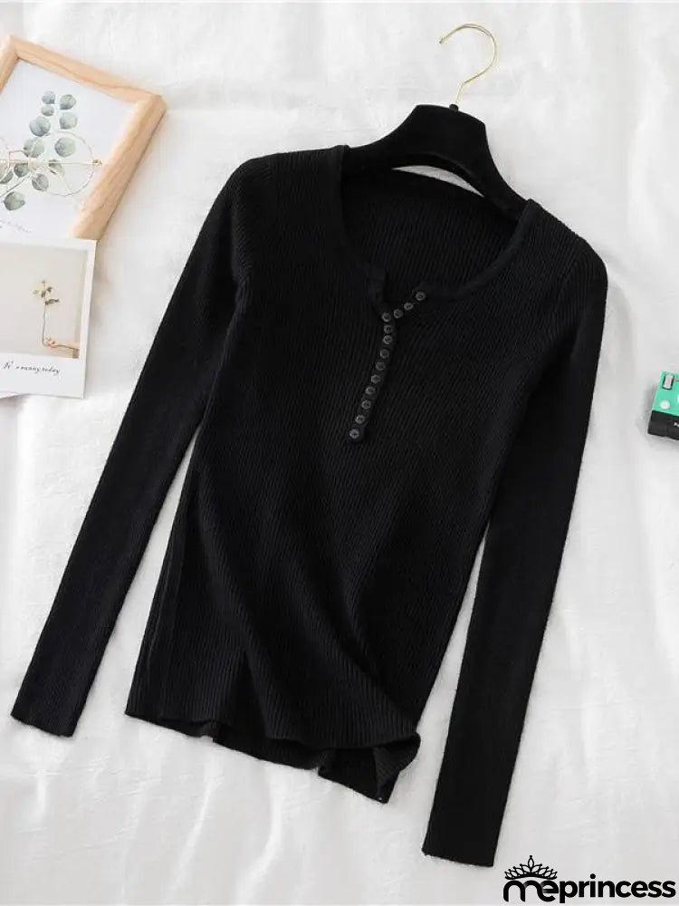 Women's Polyester V-Neck Full Sleeves Solid Pattern Sweater