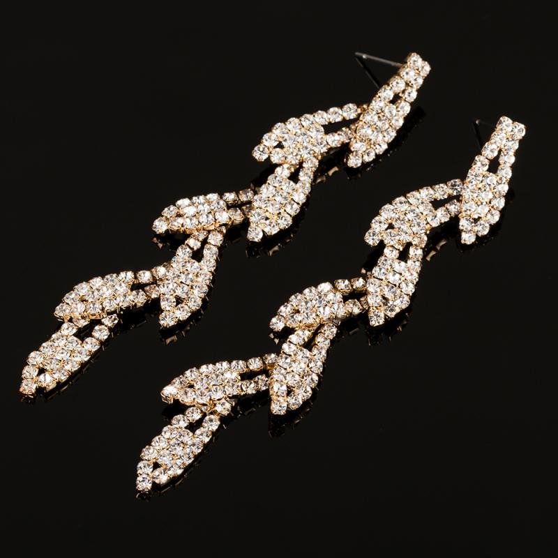 Rhinestone Drop Dangle Women Earrings Party Jewelry-VESSFUL