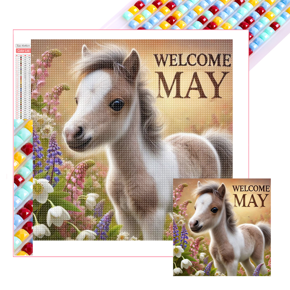 Cute Animal May 40*40cm(picture) full square drill diamond painting
