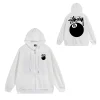 Stussy 8 Ball Hooded Sweater Cardigan Zipper Hoodie
