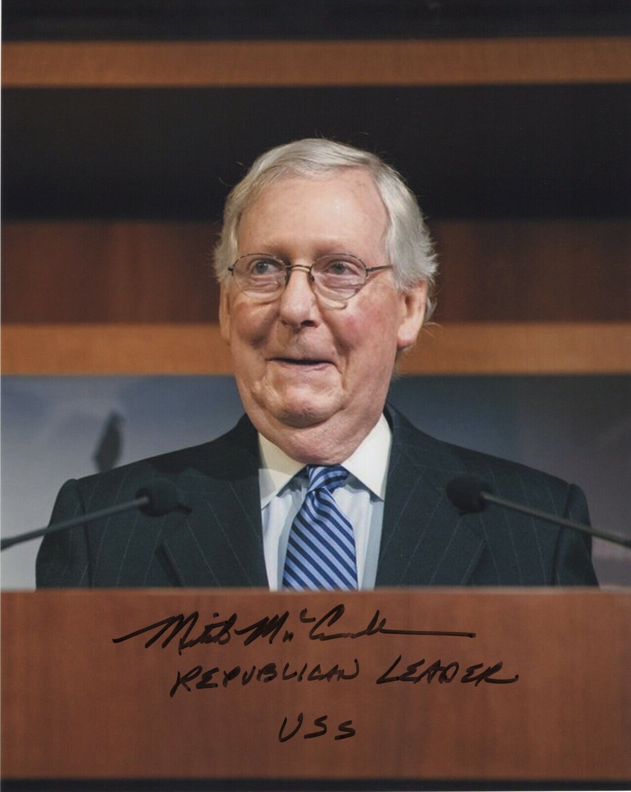 MITCH MCCONNELL SIGNED AUTOGRAPH 8X10 Photo Poster painting REPUBLICAN SENATE LEADER #2