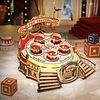 Model Kit 3D Puzzle for Adults, Rotating Teacup Mechanical Music Box with LED Light, DIY Crafts/Hobby/Gift for Adults/Teen/Boys/Girls