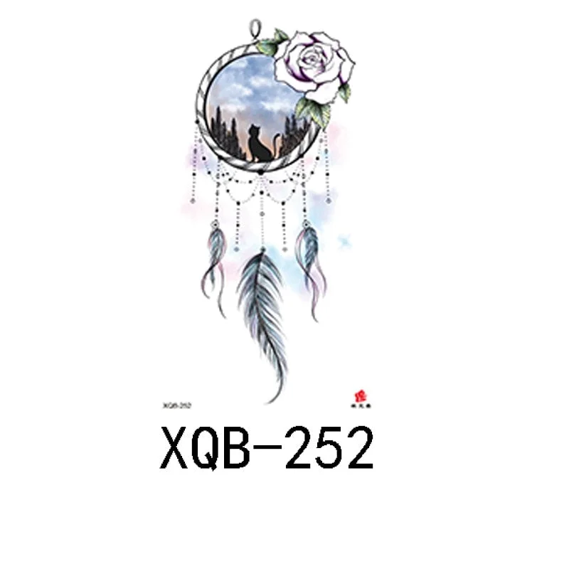 Small Full Arm Waterproof Tattoo Sticker Half Arm Arm Painted Flower Animal Arm Lasting European and American Tattoo Sticker