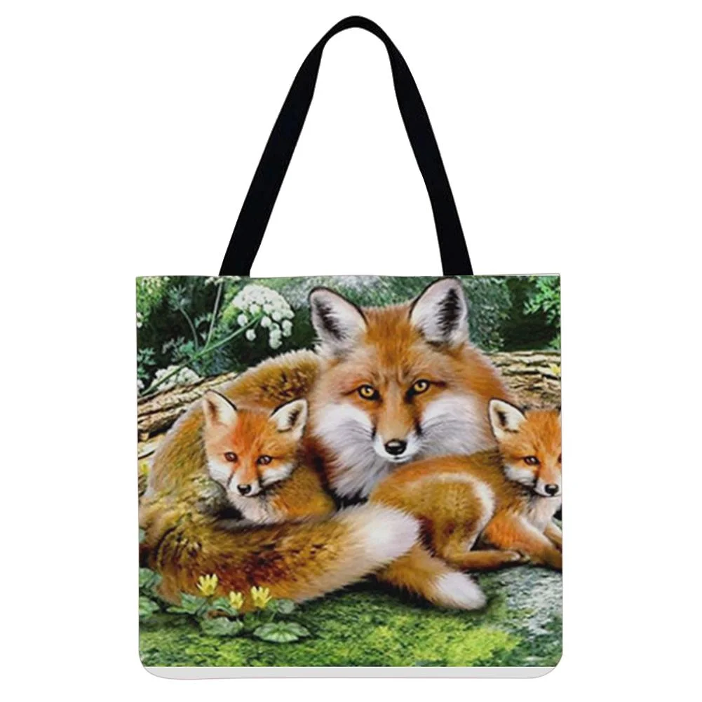 Linen Tote Bag -  Fox