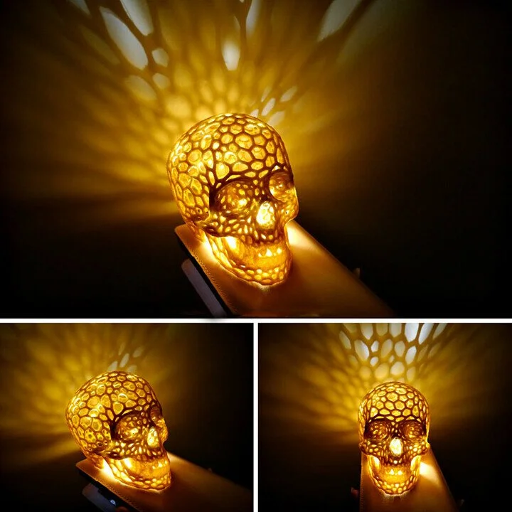 💀Most unique color-changing LED skull lamp for Halloween - Appledas