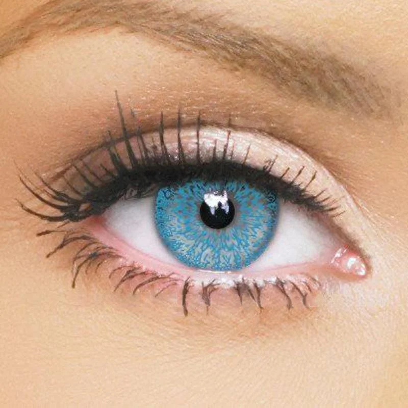 Natural lake blue pattern eyes (12 months) contact lens
