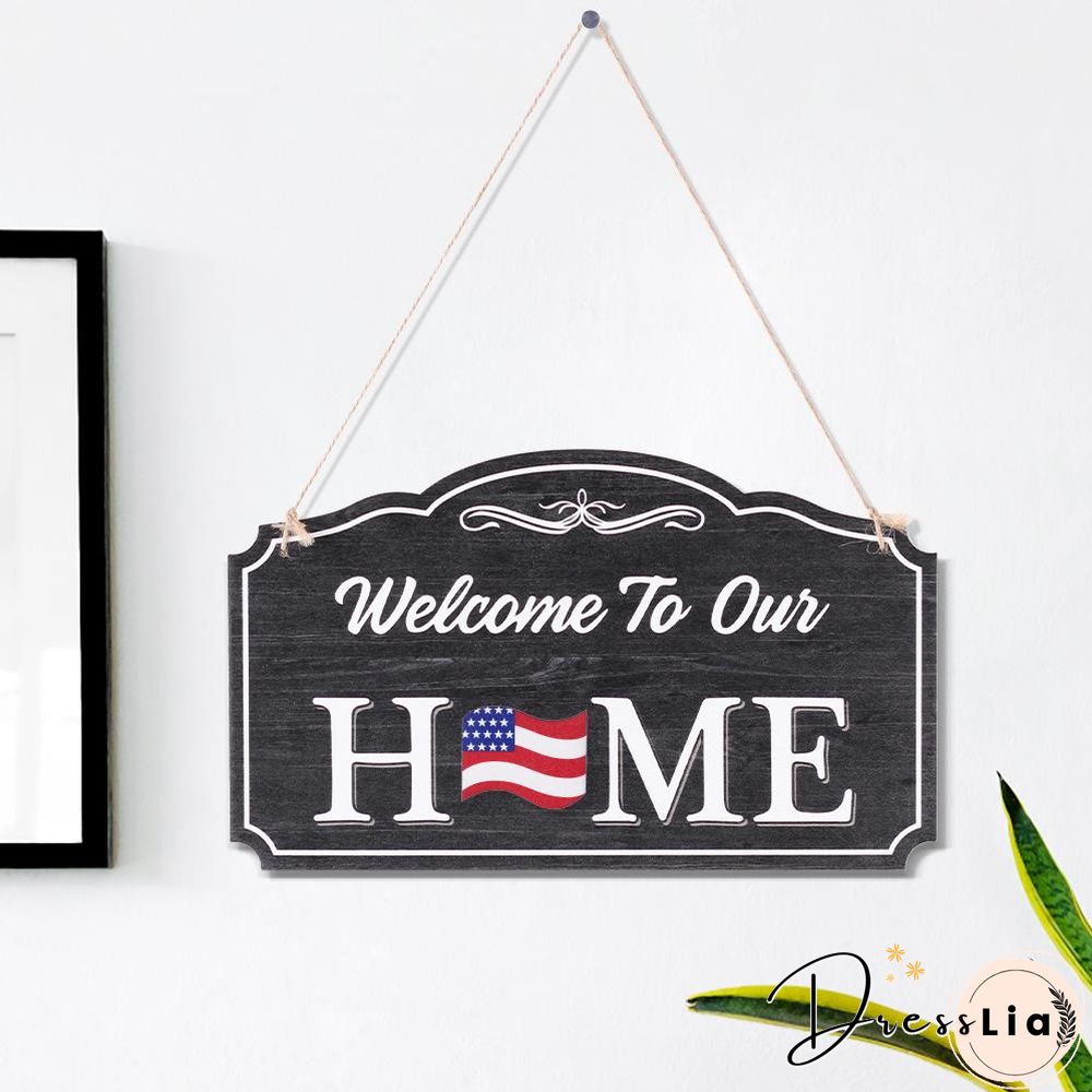 Welcome To Our HOME - Interchangeable Wooden Sign