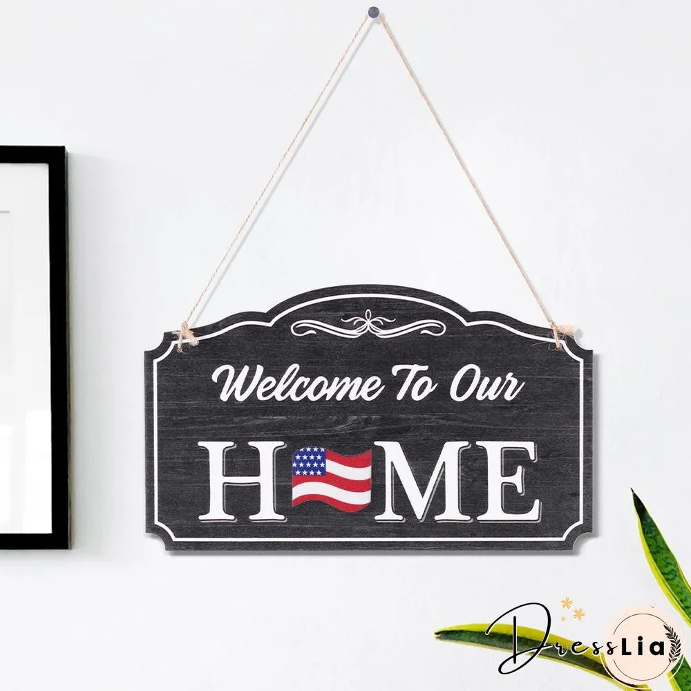 Welcome To Our HOME - Interchangeable Wooden Sign