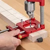 Portable Woodworking Drill Bit Locator, Adjustable Punch Locator Drill Bit Template Guide, Benchtop Drill Press Woodworking Drill Bit Locator