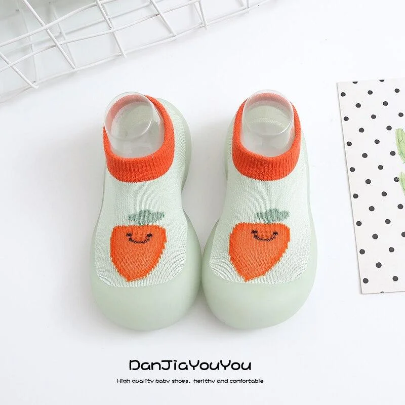 Baby Boys Girls Sock Shoes Autumn Non-slip Floor Socks Kids Soft Rubber Sole Toddler Shoes Socks Baby Socks with Rubber Soles