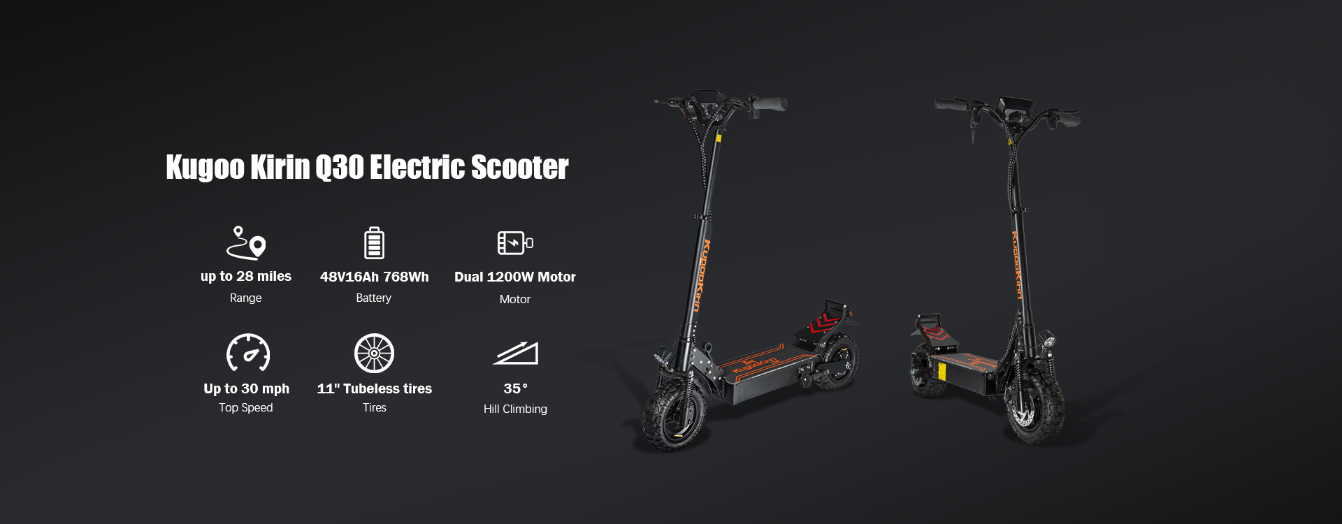 KUGOO KIRIN Q30 ELECTRIC SCOOTER