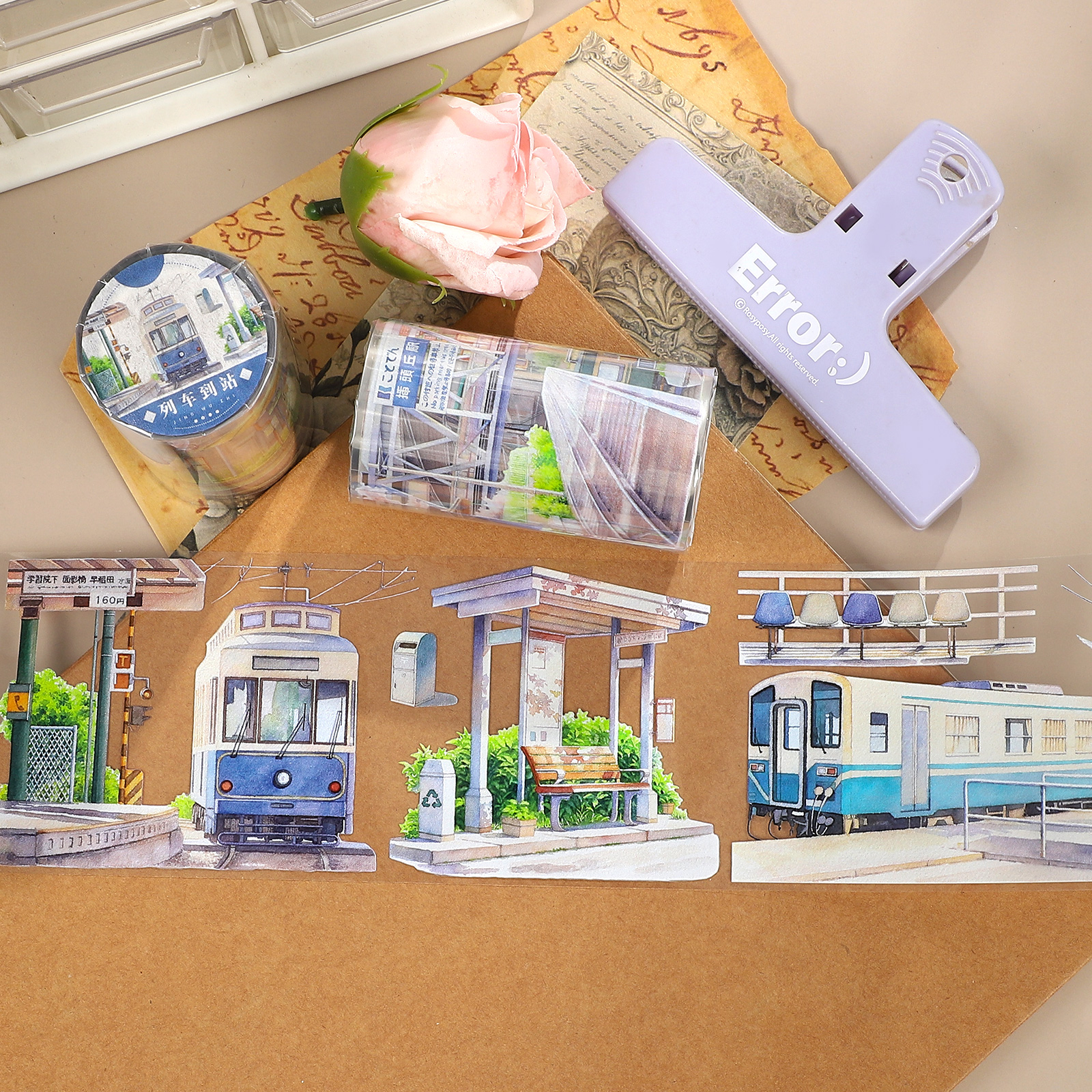 PET 테이프 - 70mm*5m 빈티지 기차역