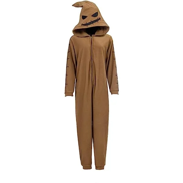Oogie Boogie Costume Adult Onesie Pajamas Nightmare Villain Costume Halloween Costume