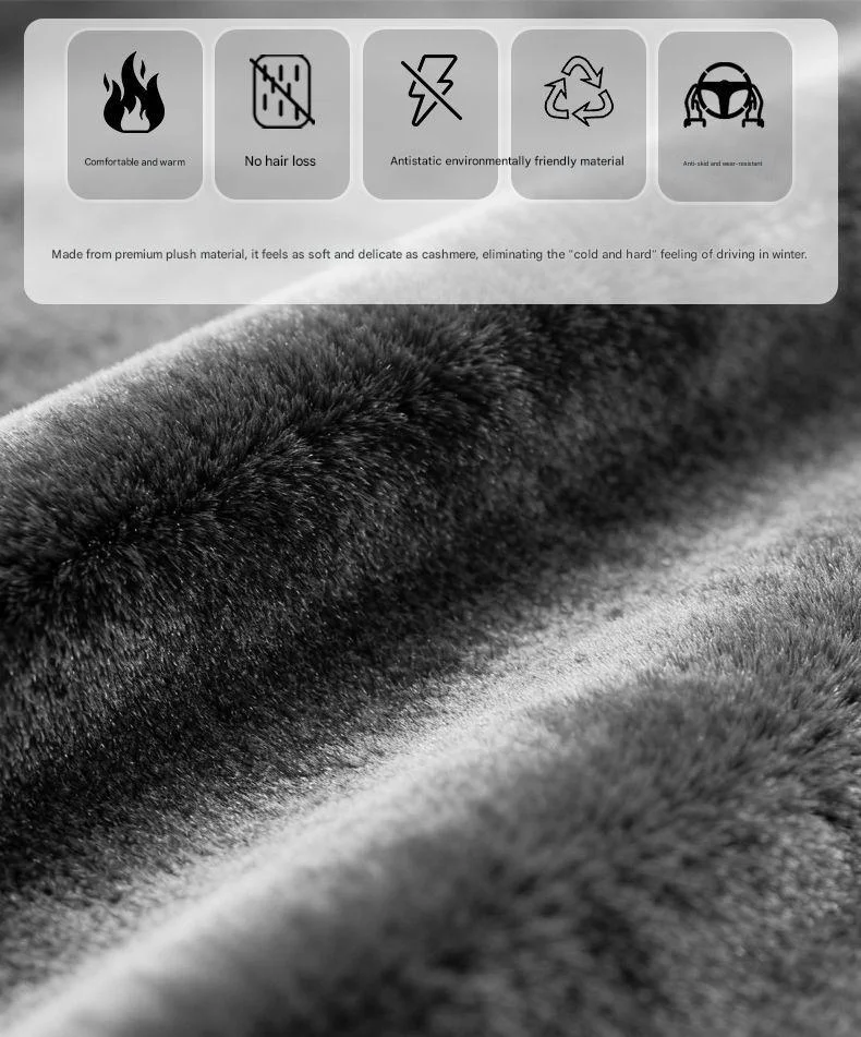 Winter Car Warm Plush Steering Wheel Cover