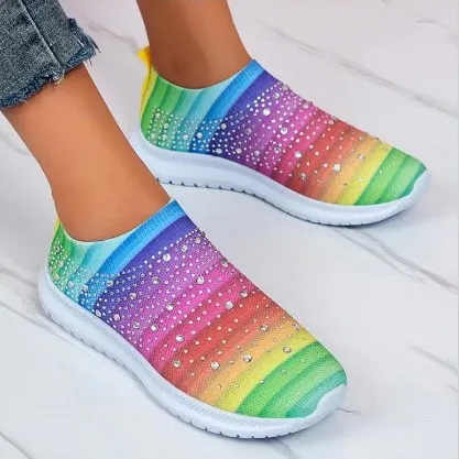 Breakj Breakj Four Seasons Ms. Casual One-Legged Single-Shoes Big-Ping Bottom Roundhead Liang Drilled Lazy Shoes Single Shoes
