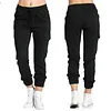 Ladies Workwear Casual Elastic Waist Lace Up Pants