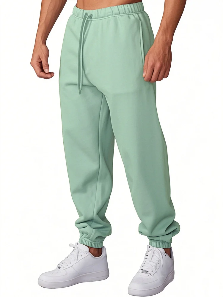 Men's Basic Sports Casual Solid Color Pants Drawstring Sweatpants