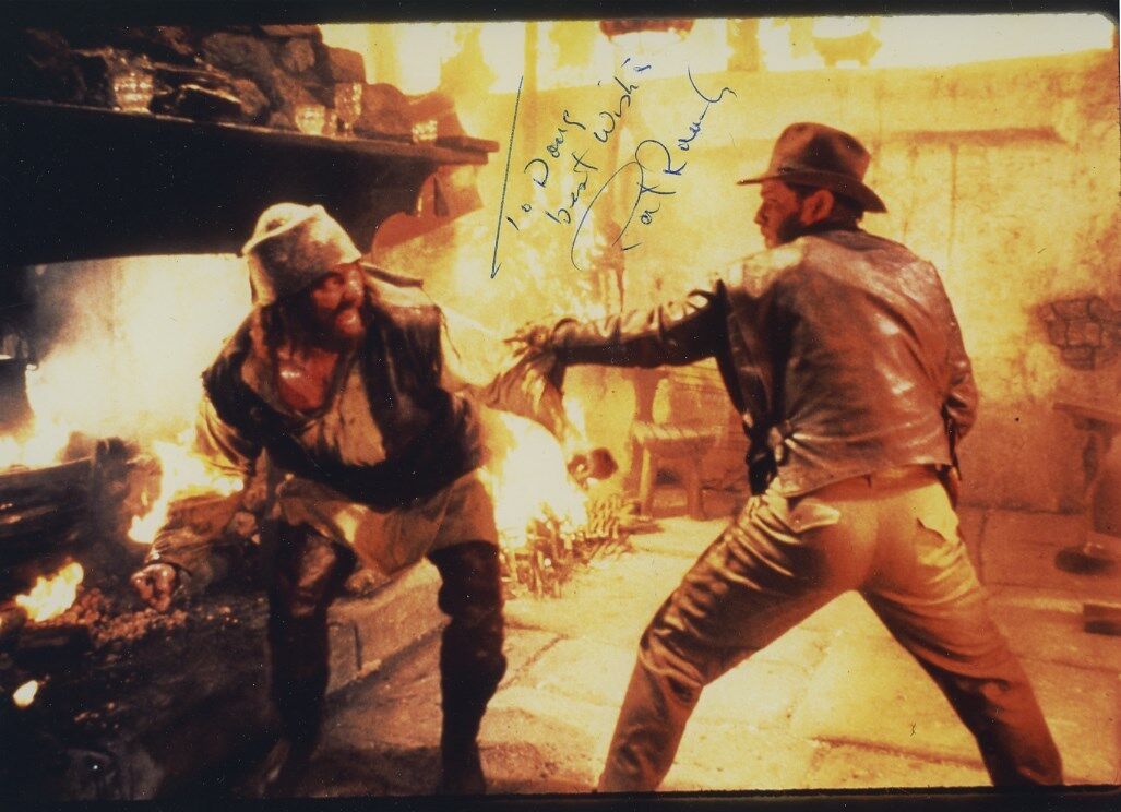 PAT ROACH SIGNED COLOR 5X7 Photo Poster painting INDIANA JONES RAIDERS OF THE LOST ARK TO DOUG