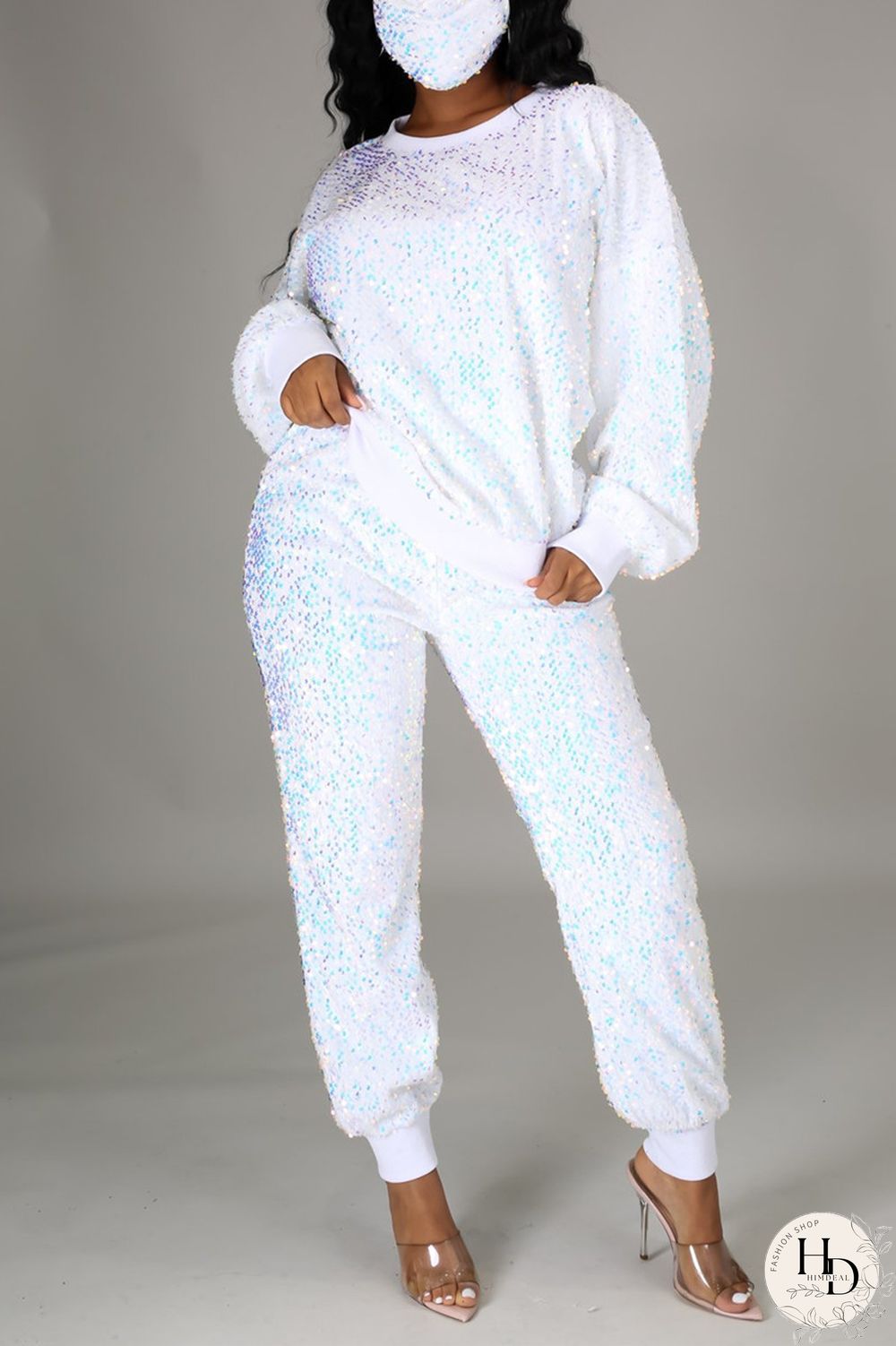 White Fashion Casual Long Sleeve O Neck Regular Sleeve Regular Patchwork Two Pieces