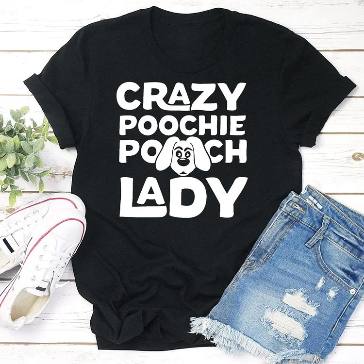Crazy Dog Lady   T-shirt Tee - 01624-Annaletters