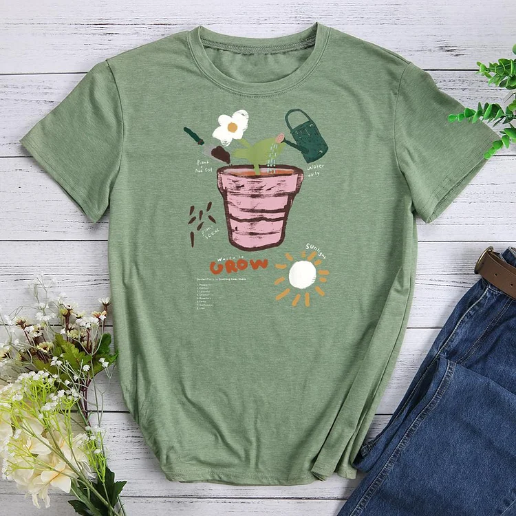 Watch It Grow Round Neck T-shirt