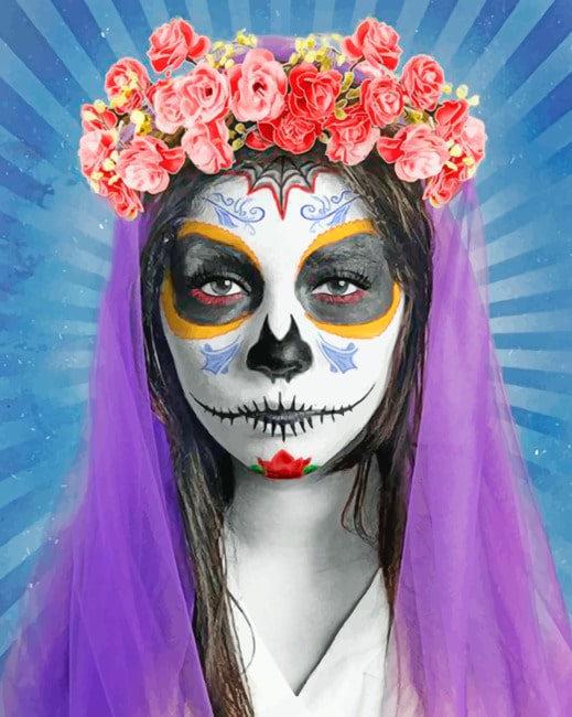 

Sugar Skull Lady – Women Paint By Numbers - 40*50CM, 501 Original