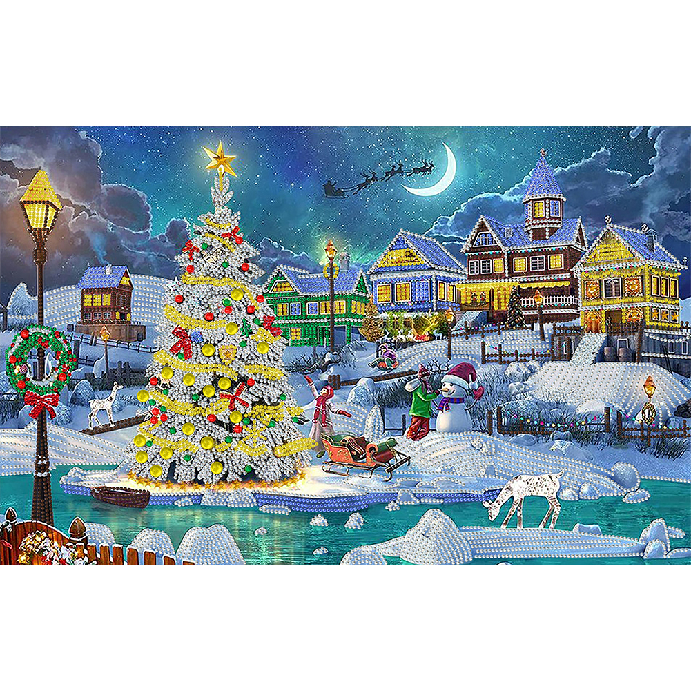 

Christmas Atmosphere - Special Shaped Diamond Painting - 60*40CM (Big Size), 501 Original