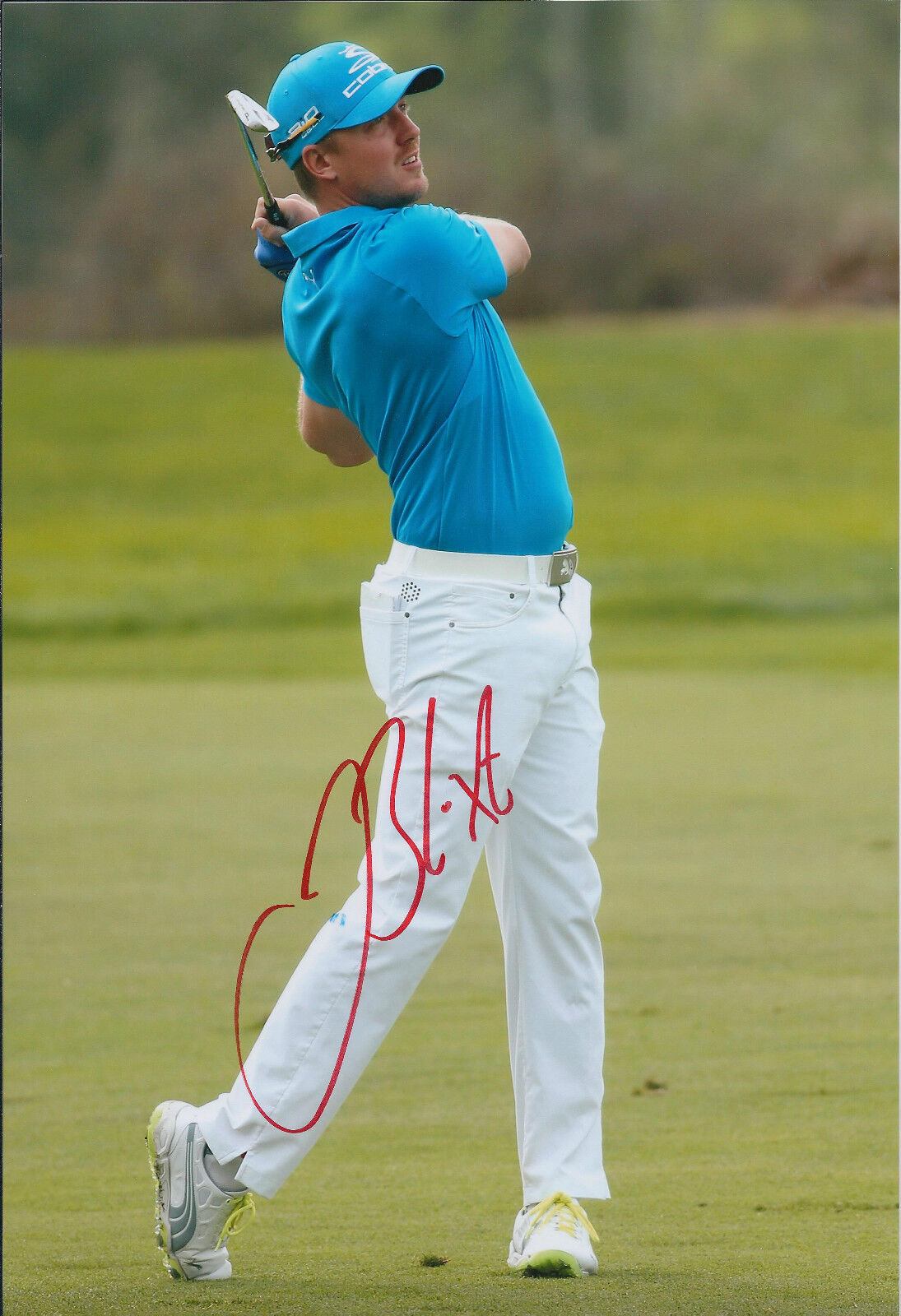 Jonas BLIXT SIGNED Golf Autograph 12x8 Photo Poster painting AFTAL COA PGA Tour Swedish GOLFER