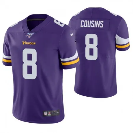Men's Minnesota Vikings #8 Kirk Cousins Purple 2019 100th Season Vapor Untouchable Limited Stitched NFL Jersey